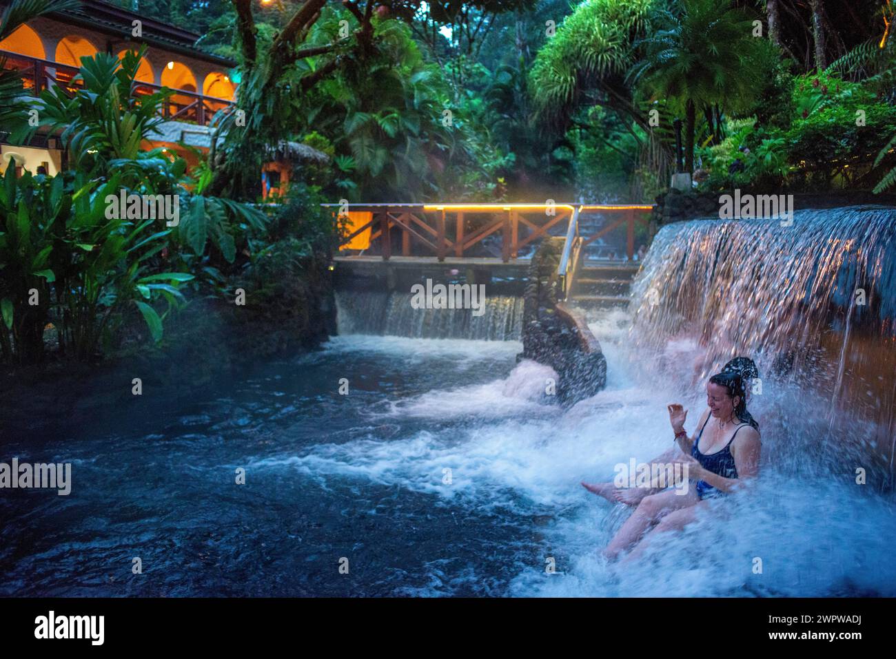 Hot Springs From The Arenal Vocano At The Tabacón Grand Spa, Costa Rica ...