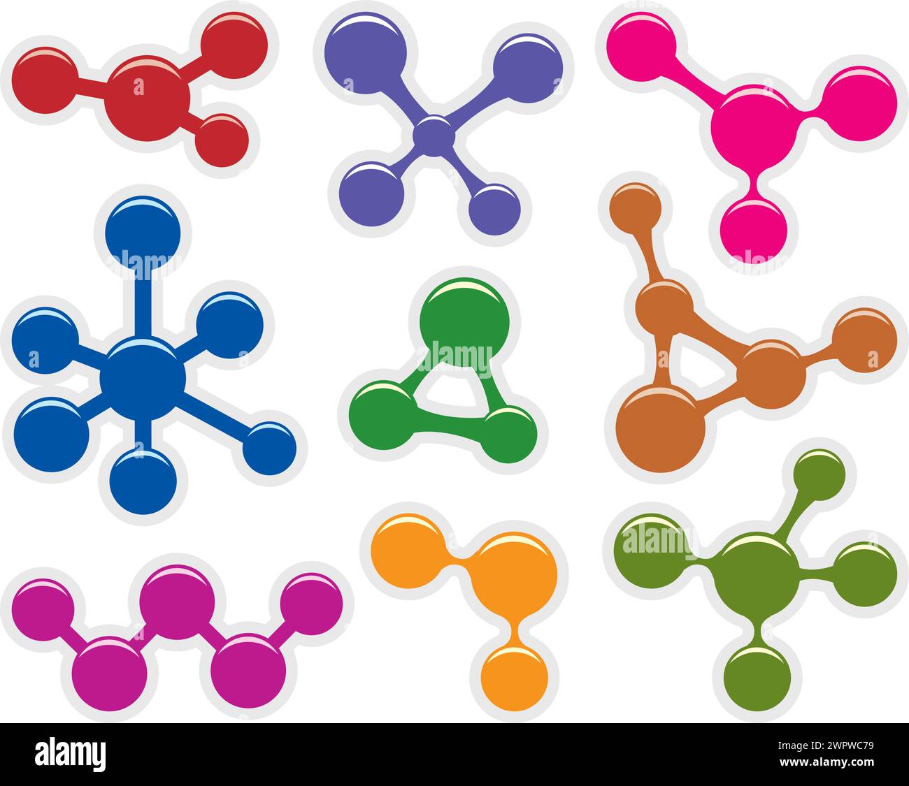 vector abstract molecule icon design Stock Vector Image & Art - Alamy