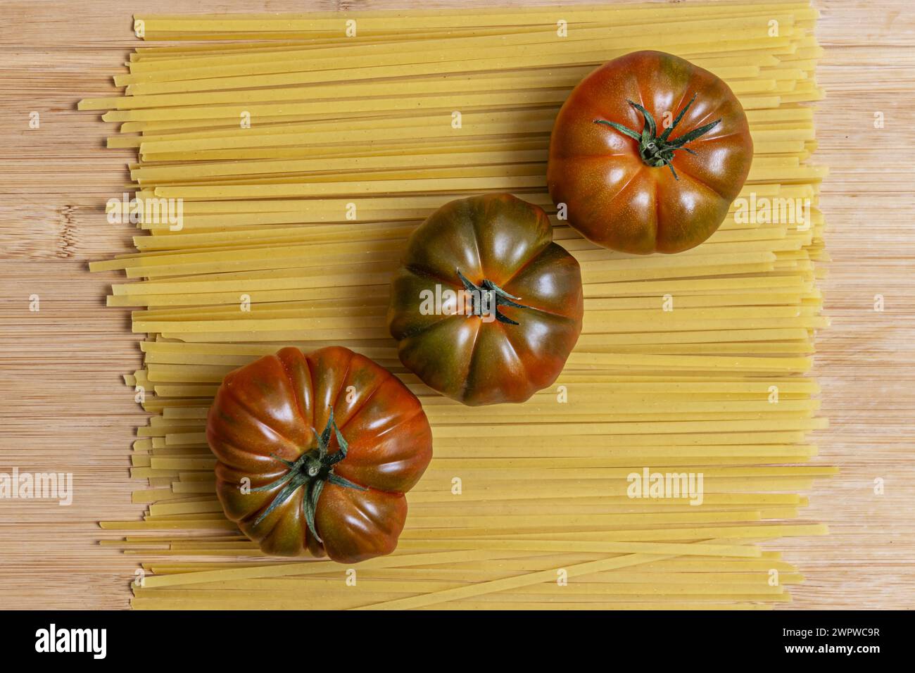 Raf is a Marmande type tomato that stands out for its flavor and texture Stock Photo