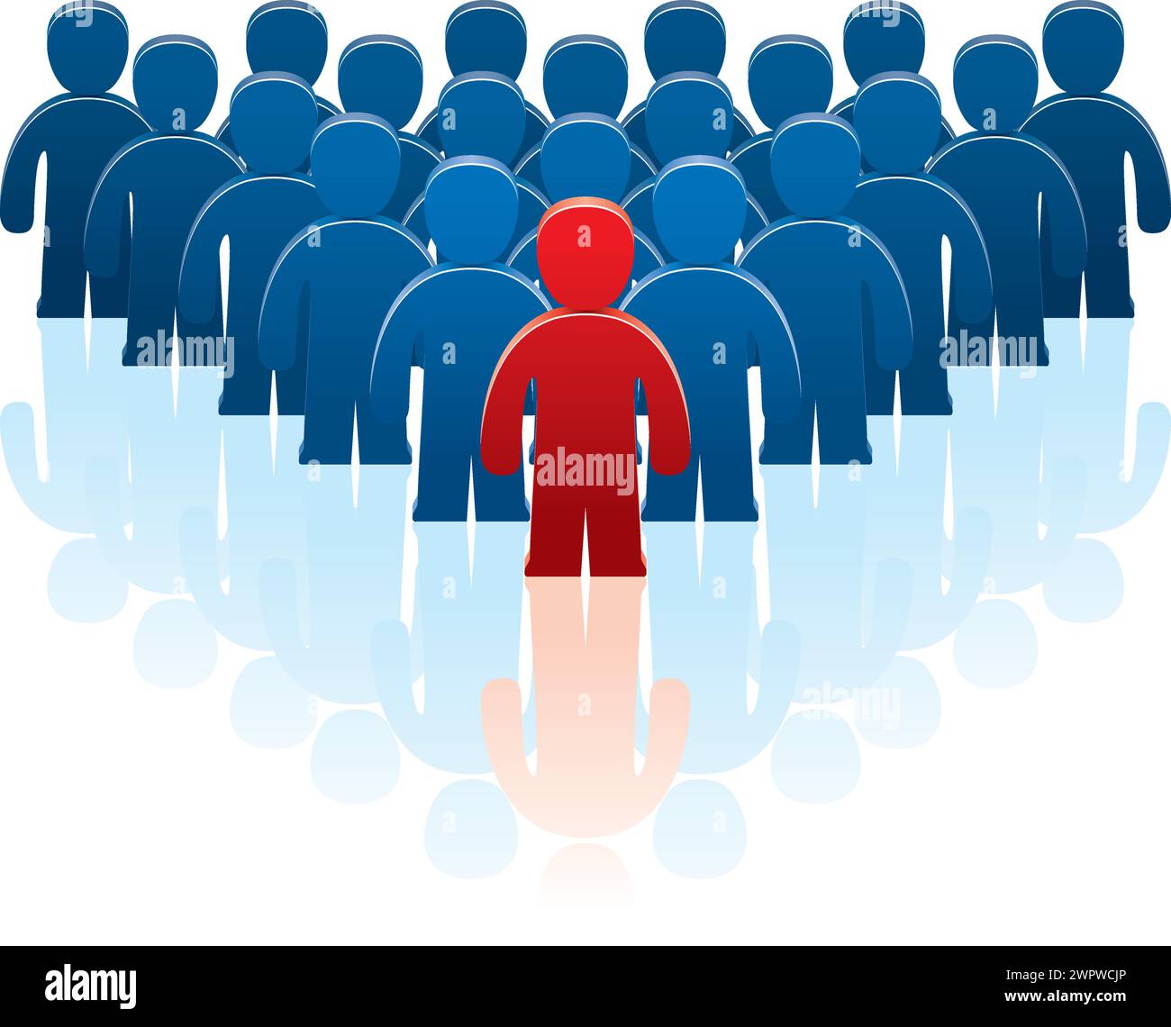 vector illustration of a team and a leader Stock Vector Image & Art - Alamy