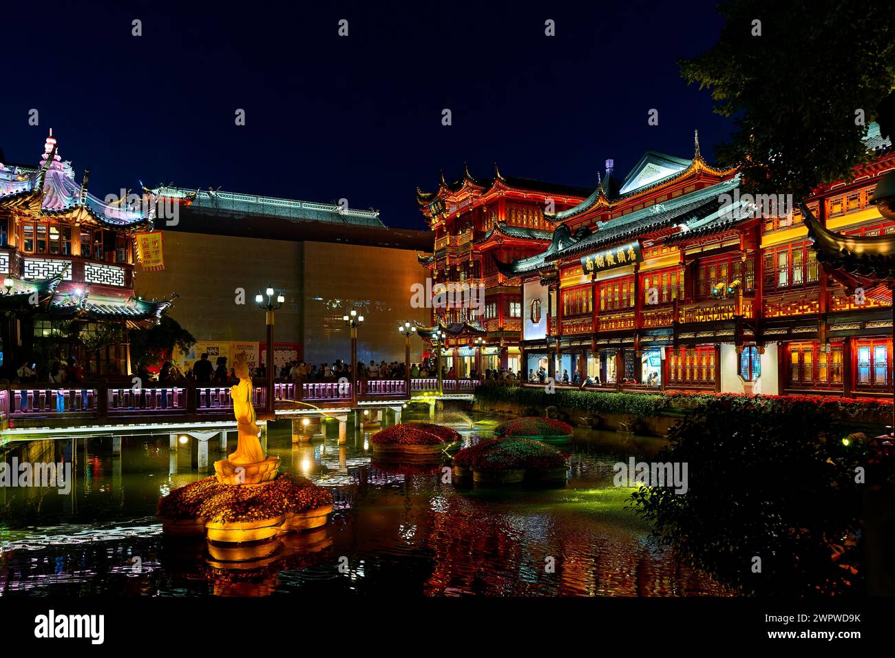 ancient Chinese city at night Stock Photo - Alamy