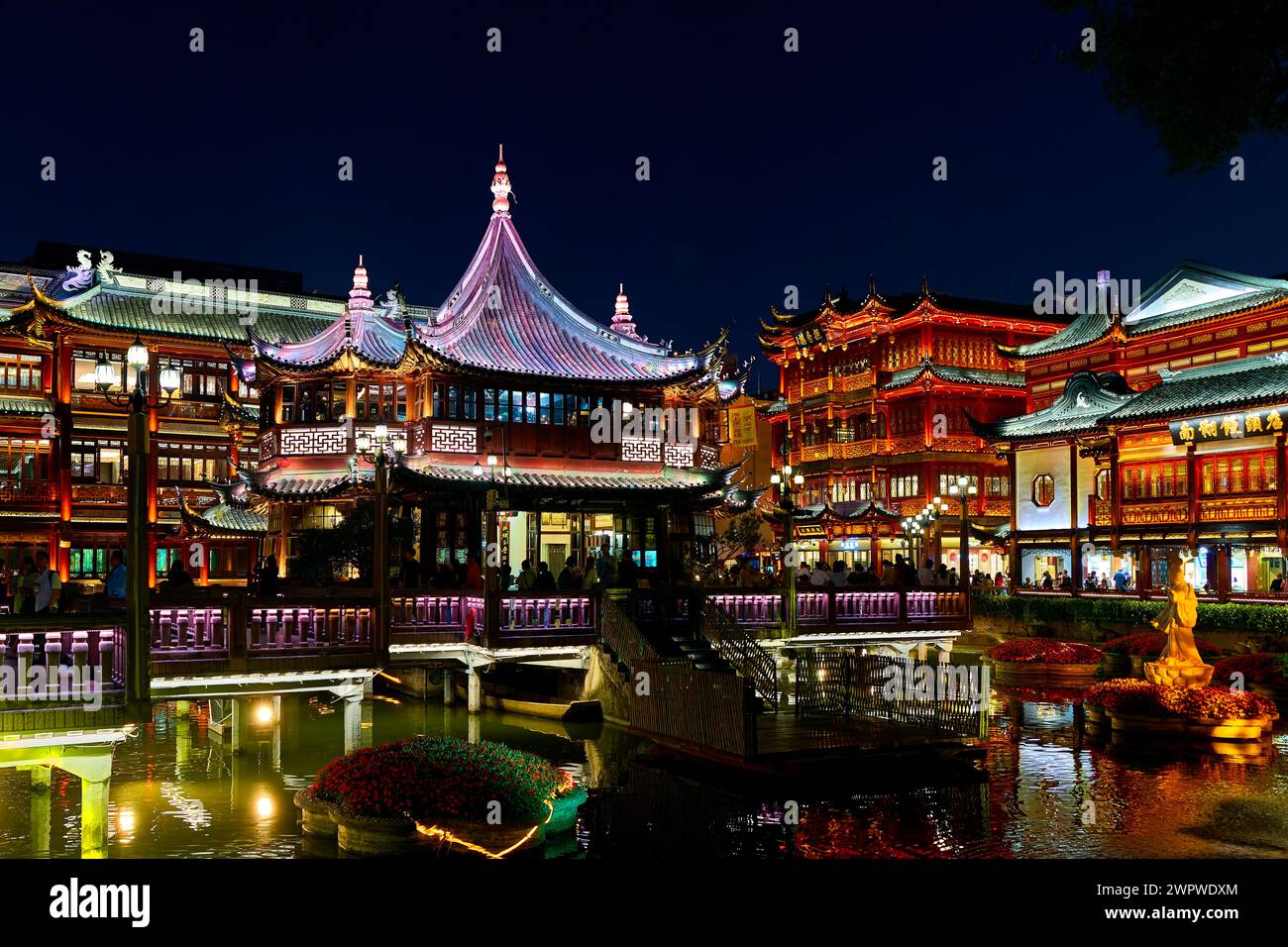 ancient Chinese city at night Stock Photo - Alamy
