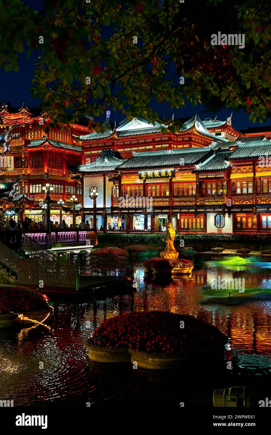 ancient Chinese city at night Stock Photo - Alamy
