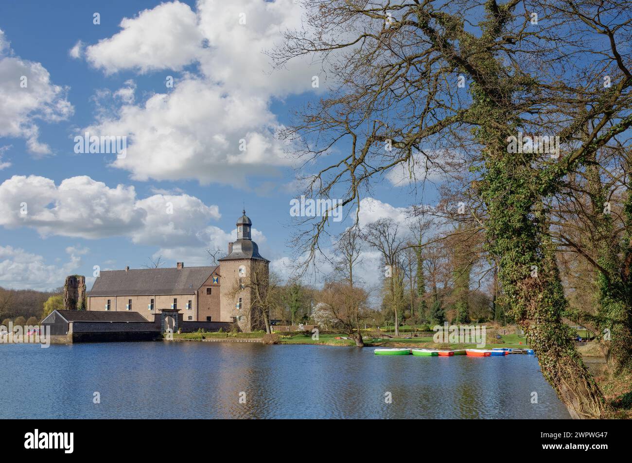 Tüschenbroich Castle in Wegberg,North Rhine Westphalia,Germany Stock Photo