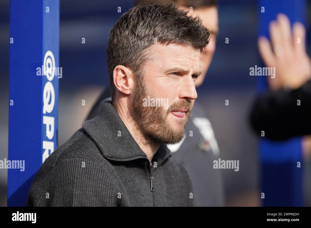 LONDON, ENGLAND - MARCH 9: Michael Carrick head coach of Middlesbrough during the Sky Bet Championship match between Queens Park Rangers and Middlesbrough at Loftus Road on March 9, 2024 in London, England.(Photo by Dylan Hepworth/MB Media) Stock Photo
