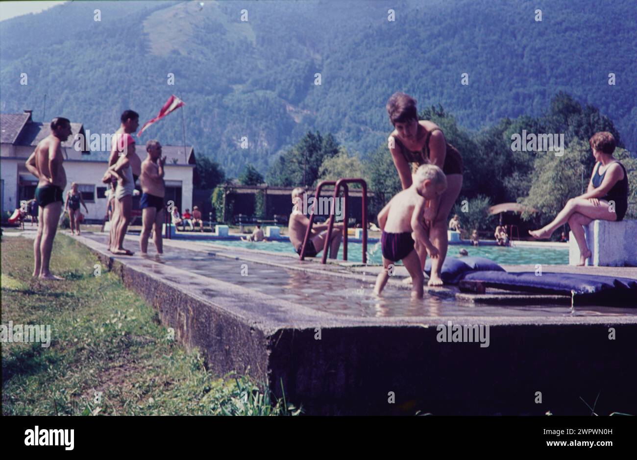 Urlauber Austria, 20240101, Aufnahme ca. 1965, Badeferien *** Vacationer Austria, 20240101, photo ca 1965, beach vacation Stock Photo