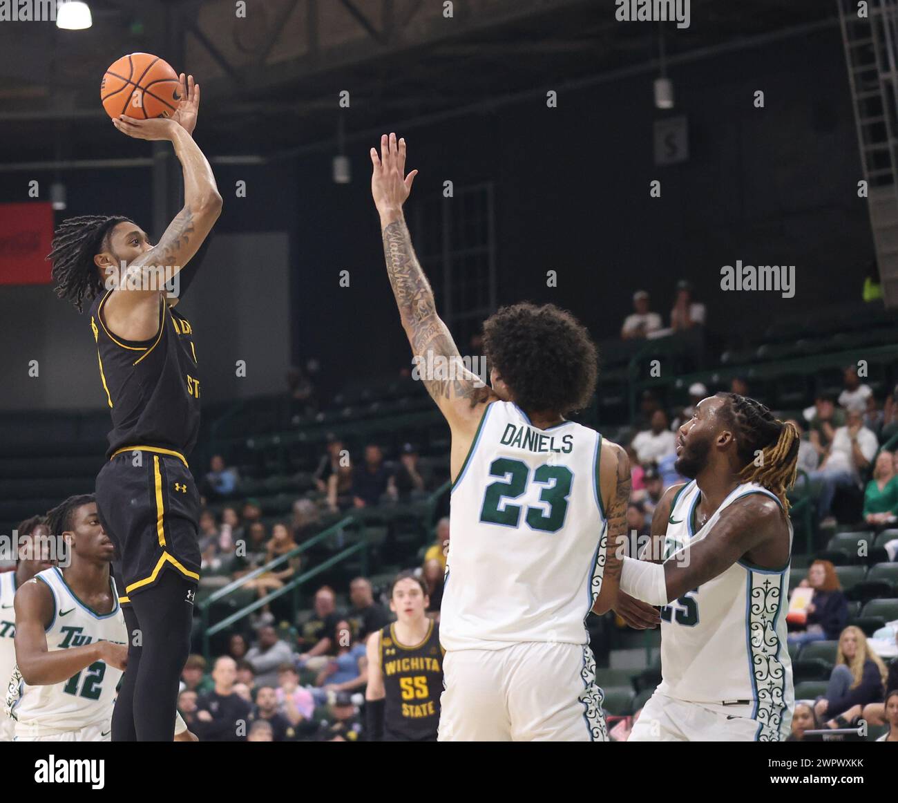 New Orleans, USA. 08th Mar, 2024. Wichita State Shockers guard Colby