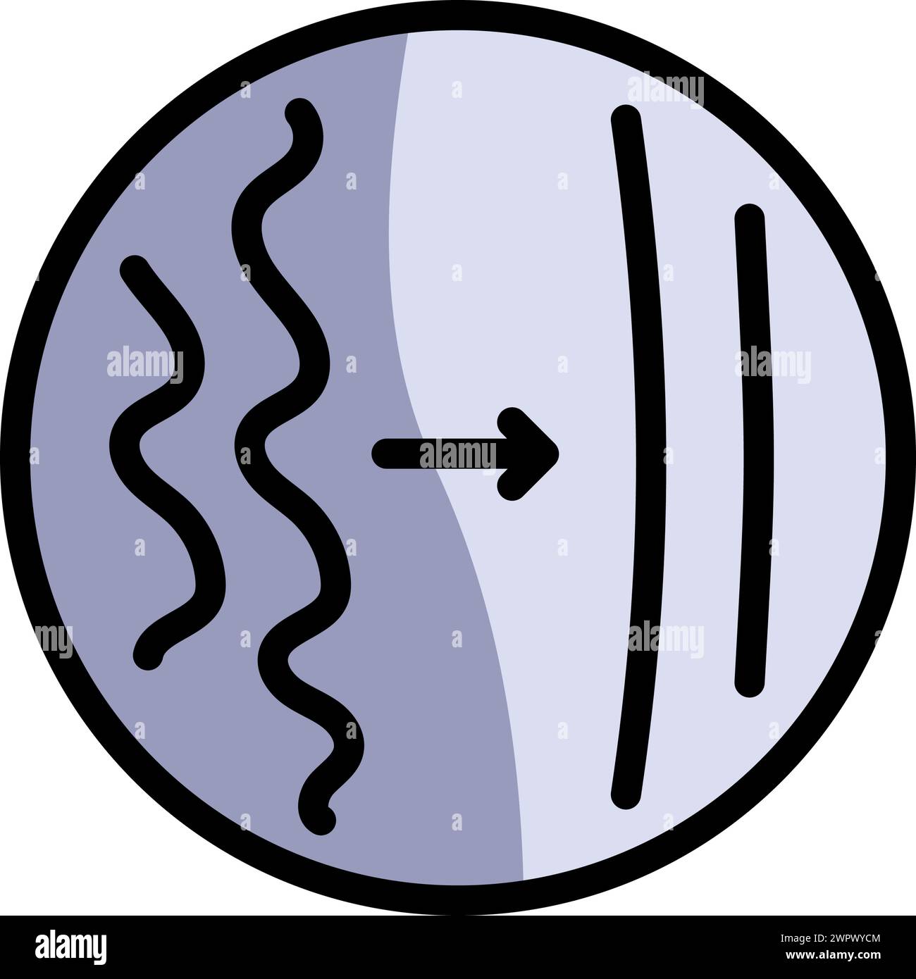 Hair care and keratin treatment color icon. Straightening hair styling