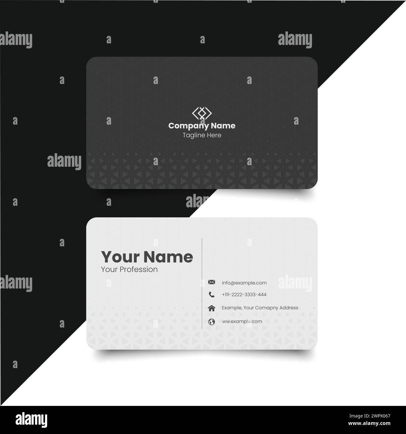 Simple Business Card Layout. creative modern name card and business card. Clean Design.Corporate design template, Clean professional business template Stock Vector