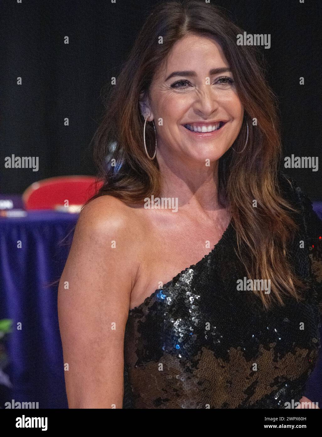 Brentwood Essex 9th Mar 2024 Strictly Air Ambulance fund raising event at the Brentwood Centre, Brentwood Essex. The show features Lisa Snowdon and professional dancers from the BBC's Strictly Come Dancing. Pictured Lisa Snowdon Credit: Ian Davidson/Alamy Live News Stock Photo