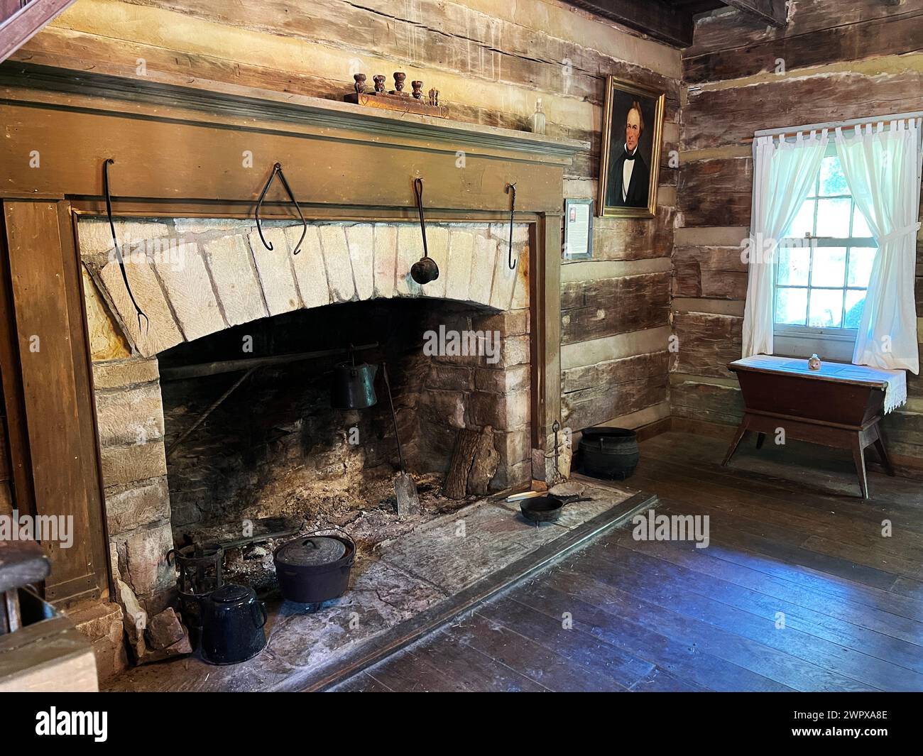 Inside Lower Residence in Spring Mill State Park Stock Photo - Alamy