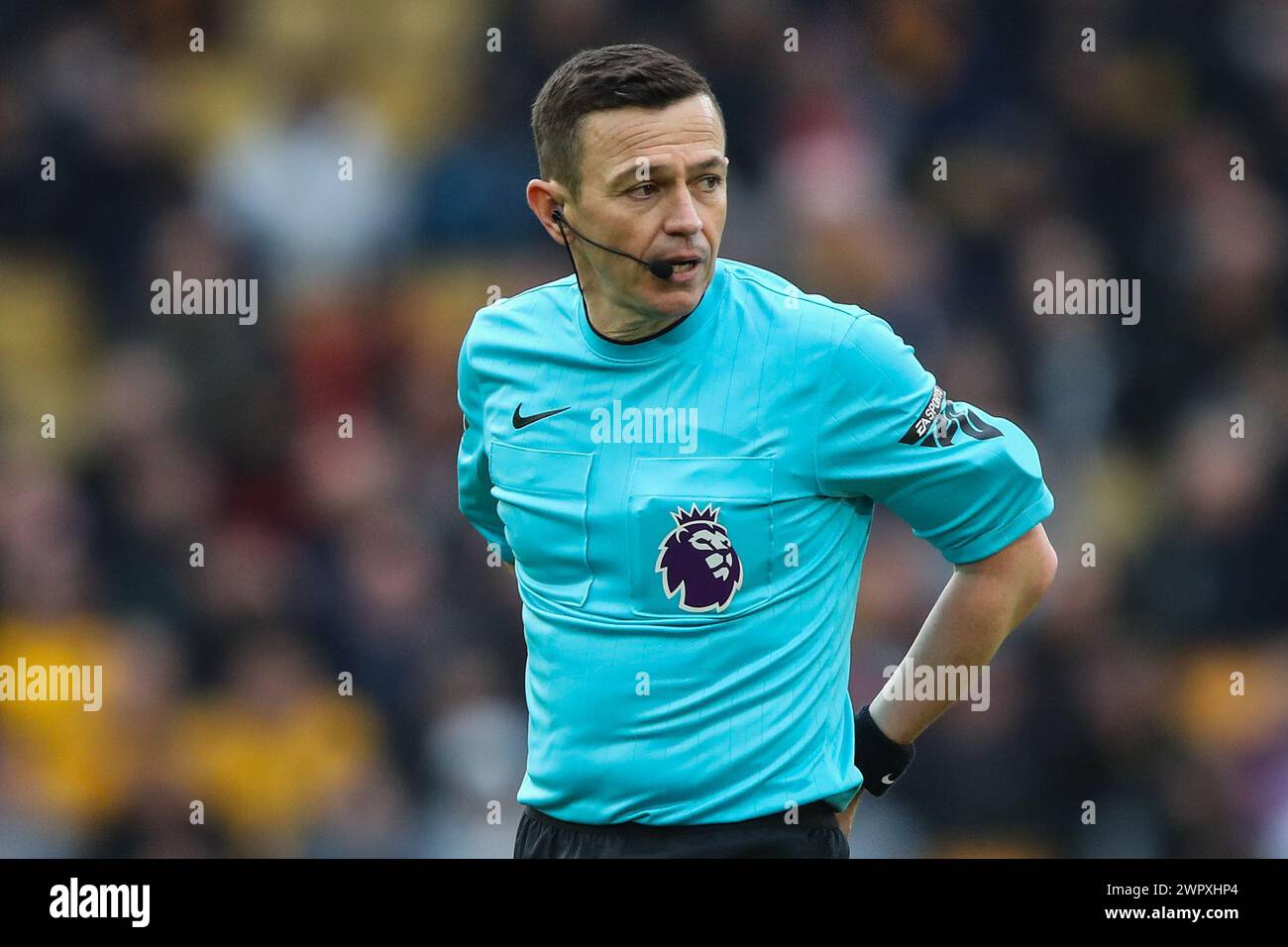 Referee Tony Harrington during the Premier League match Wolverhampton ...