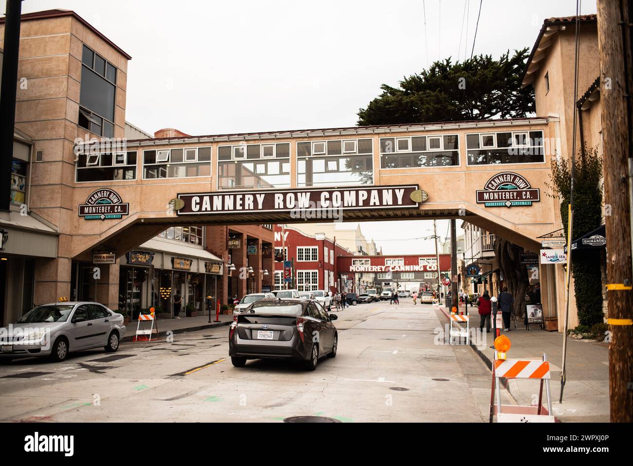 Cannery Row on a cloudy day in Monterey, California Stock Photo - Alamy