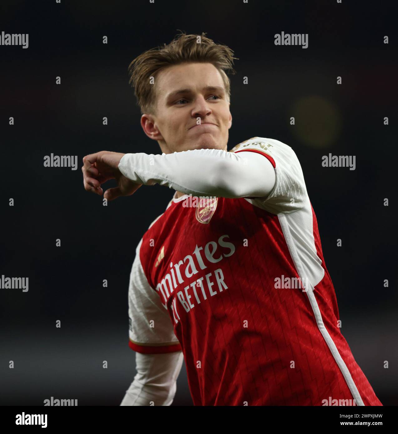 Martin Odegaard (A) at the Arsenal v Brentford EPL match, at the