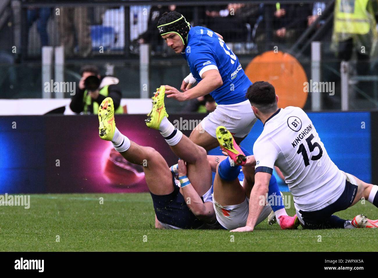 Rome, Italy. 09th Mar, 2024. Action game during the Six Nations