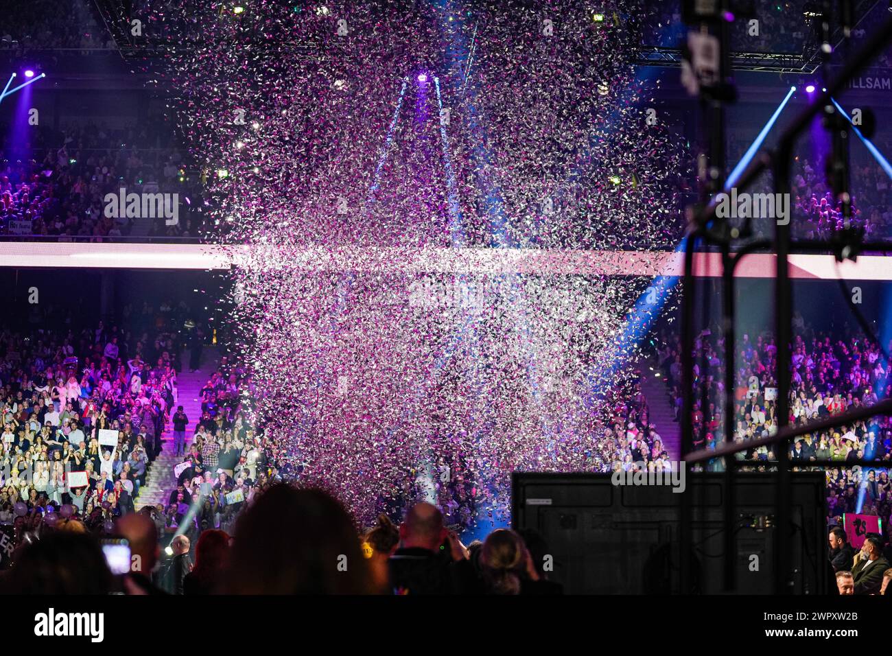 Stockholm, Melodifestivalen, Sweden, 03 9 2024, The melodiefestival final. Marcus & Martinus Stock Photo