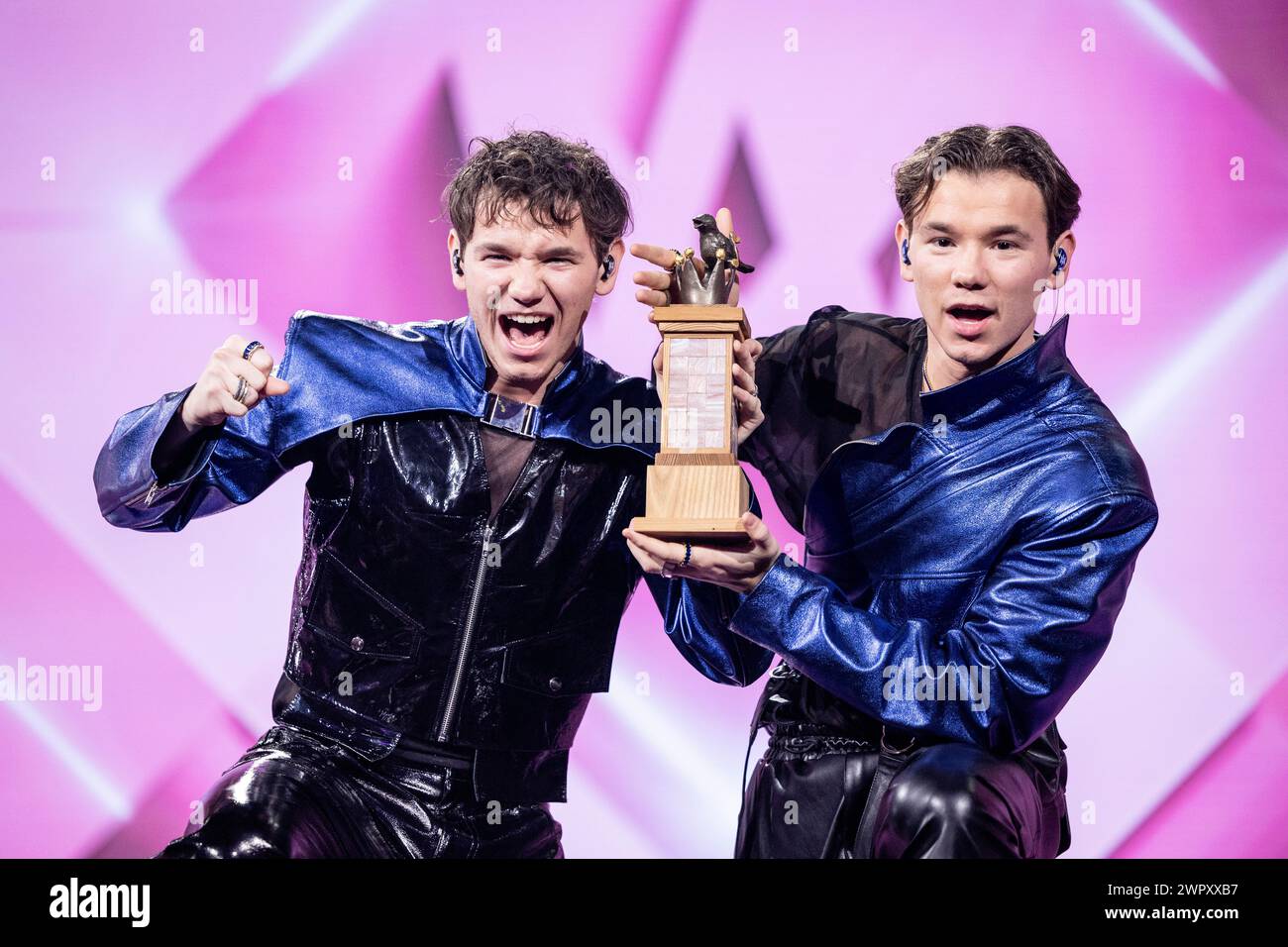 Norwegian duo Marcus & Martinus celebrate winning the final of ...