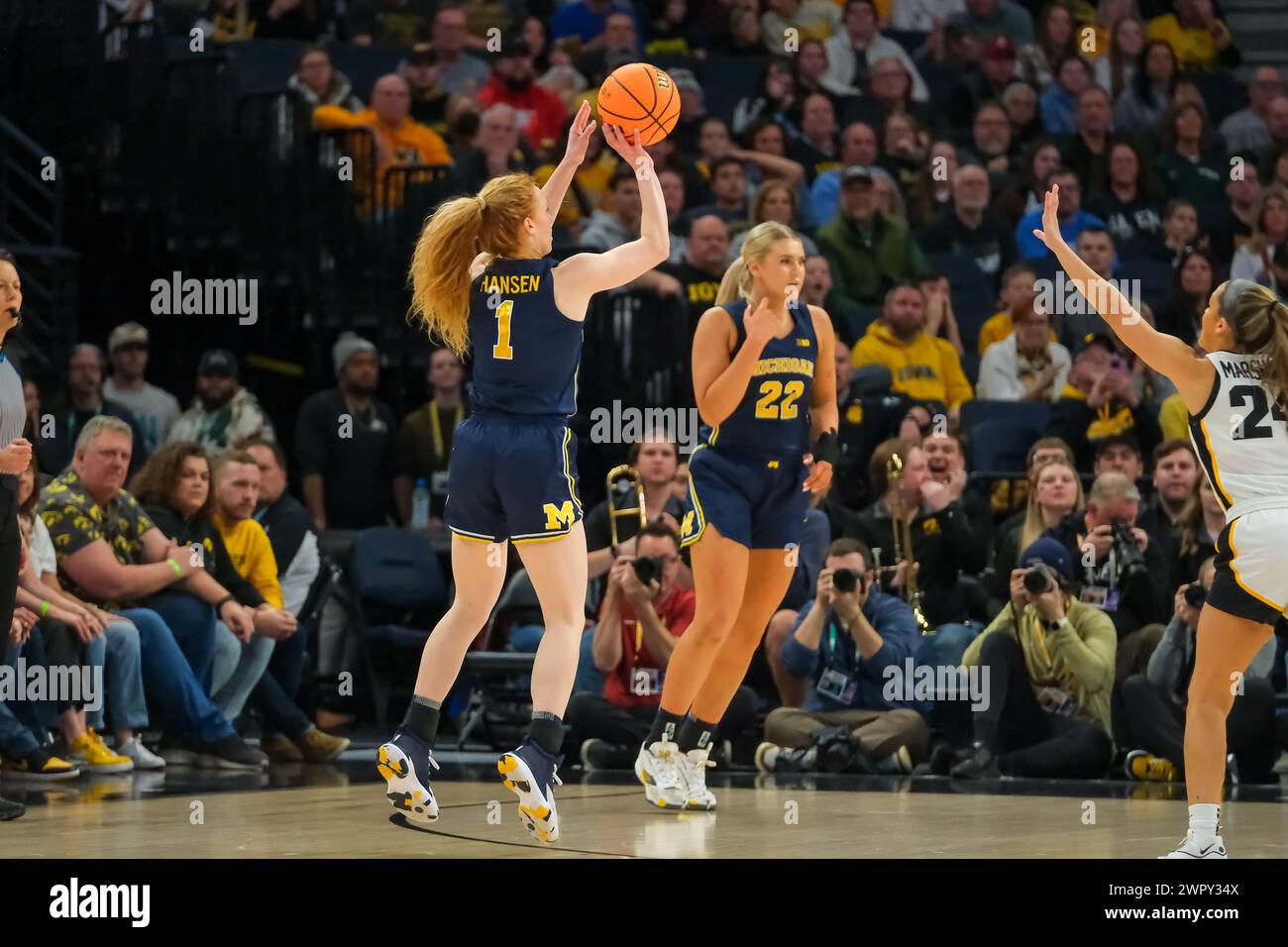 Minneapolis, Minnesota, USA. 9th Mar, 2024. Michigan Wolverines guard