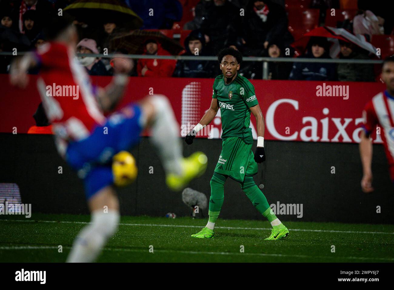 Girona, Spain. 09th Mar, 2024. Mojica (CA Osasuna) during a La Liga EA Sports match between Girona FC and CA Osasuna at Estadio Municipal de Montilivi, in Girona, Spain on March 9, 2024. Photo by Felipe Mondino/Sipa USA Credit: Sipa USA/Alamy Live News Stock Photo