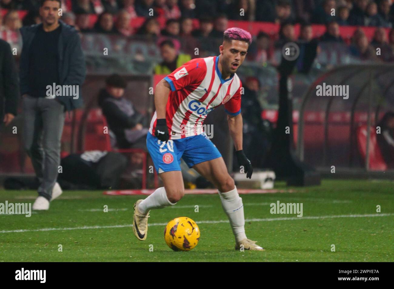 9th March 2024; Estadi Montilivi, Girona, Spain, Spanish La Liga Football, Girona versus Osasuna; Yan Couto of Girona Stock Photo