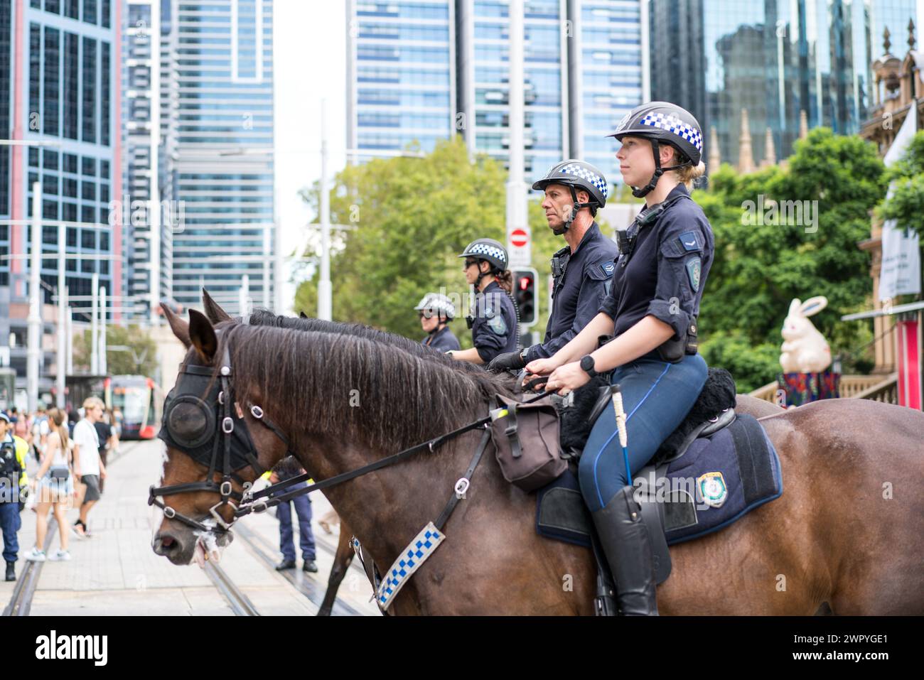 Mounted police protest horse hi-res stock photography and images - Alamy