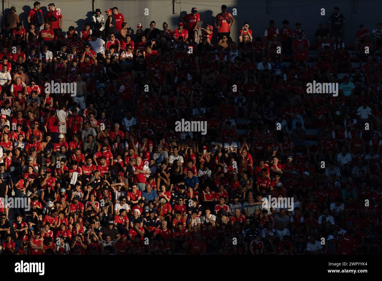 Avellaneda, Argentina. 9th March, 2024. Independiente fans during the Copa de la Liga Profesional de Fútbol match between Club Atlético Independiente and Club Atlético River Plate at Libertadores de América Stadium. Credit: Mateo Occhi (Sporteo) / Alamy Live News Stock Photo