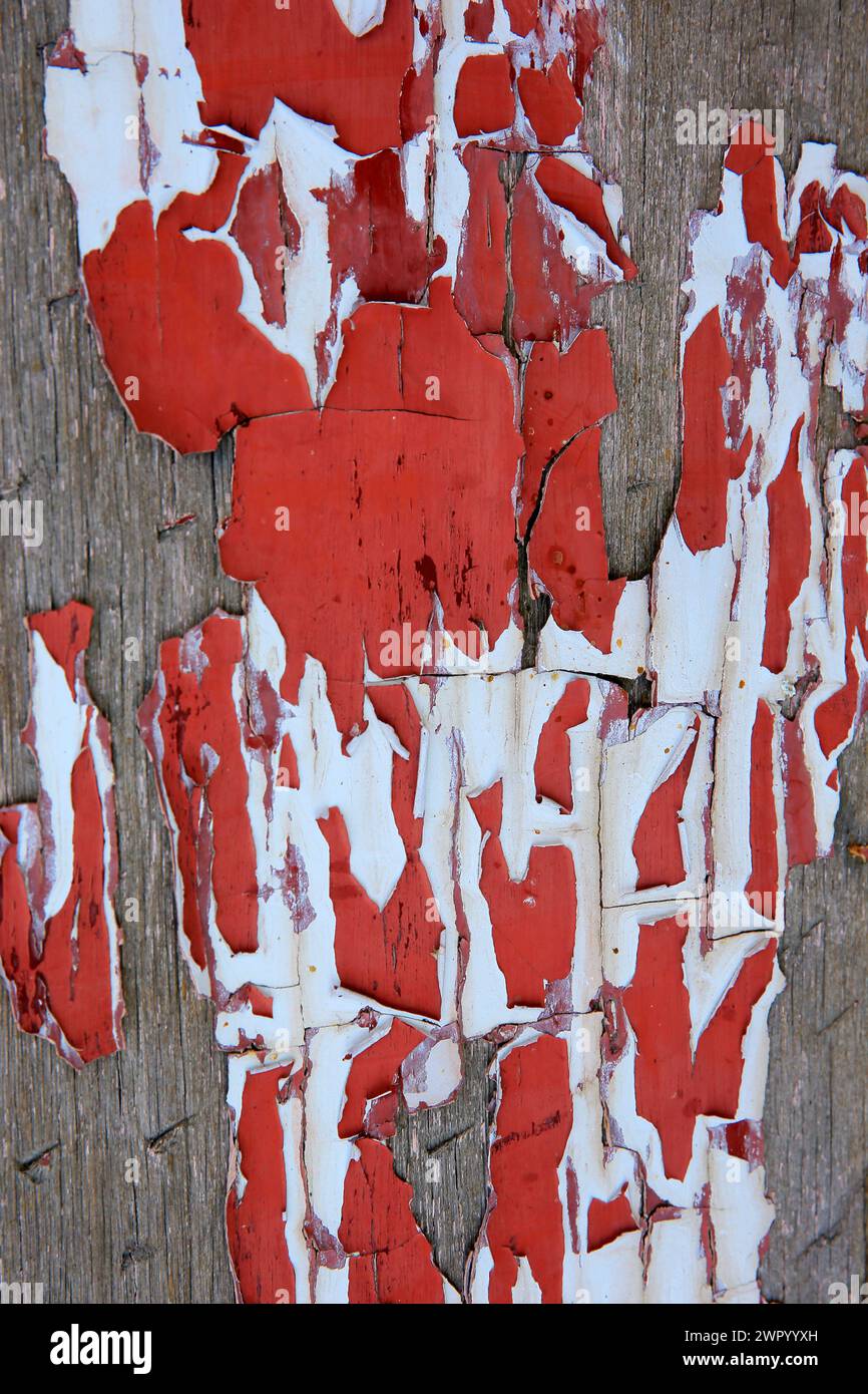 Rusty old wall hole peeling paint background，ancient Stock Photo
