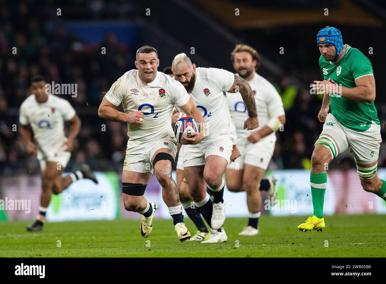 Ben Earl of England during the 2024 Six Nations Championship, rugby union match between England and Ireland on 9 March 2024 at Twickenham stadium in London, England Stock Photo