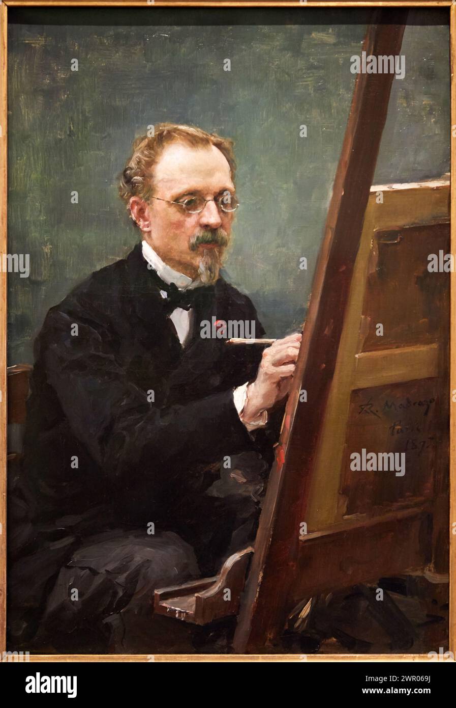 'Portrait of Federico de Madrazo Painting', 1875, Raimundo de Madrazo (1841-1920), Museo de Bellas Artes, Bilbao, Bizkaia, Basque Country, Spain Stock Photo