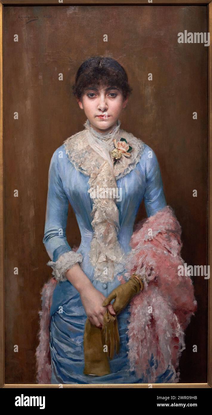 “Portrait of Carmen Gamine de Hurtado”, 1881, Rogelio de Eguskiza (1845-1915) Stock Photo
