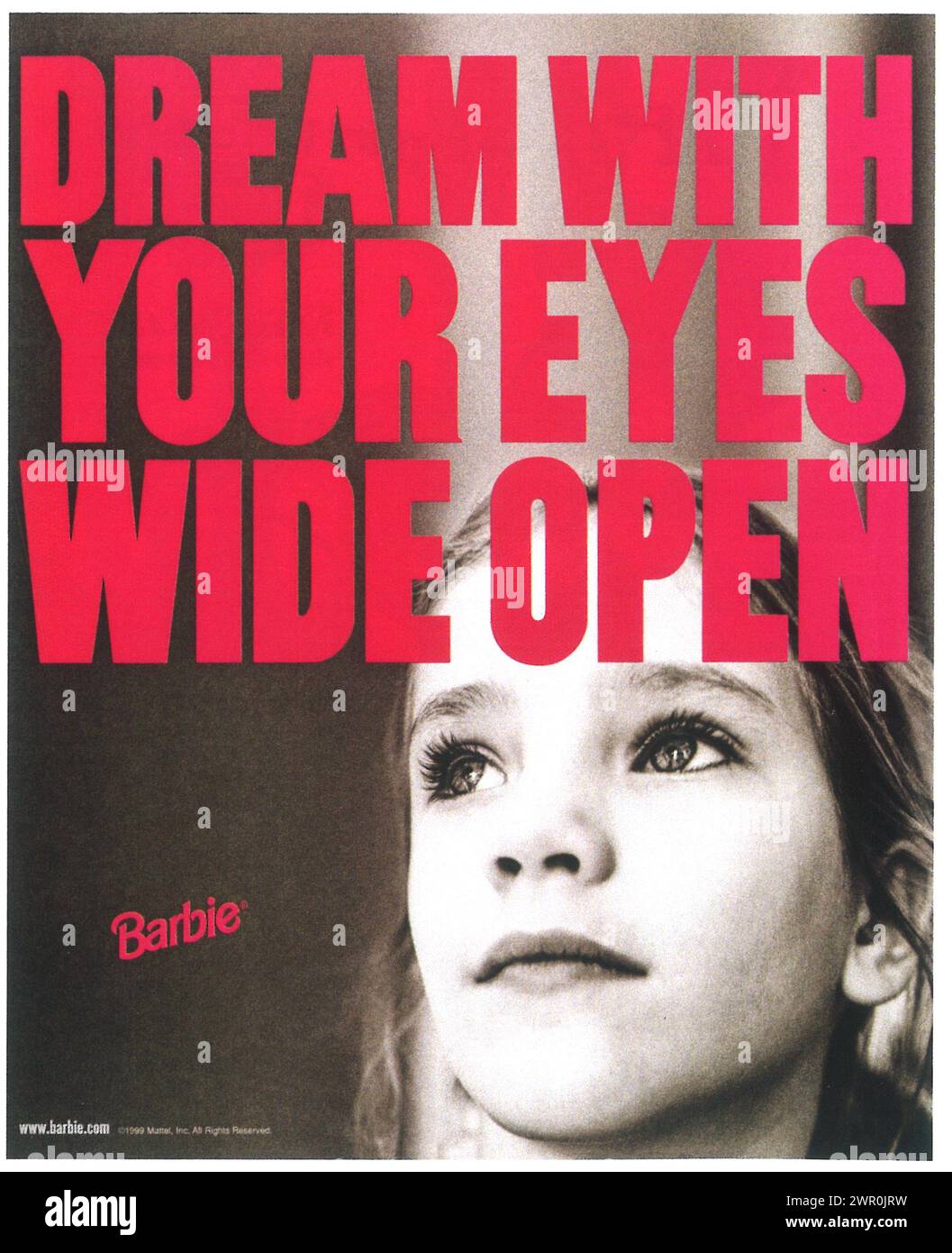 1999 Mattel Barbie ad. "Dream with your eyes wide open Stock Photo Alamy