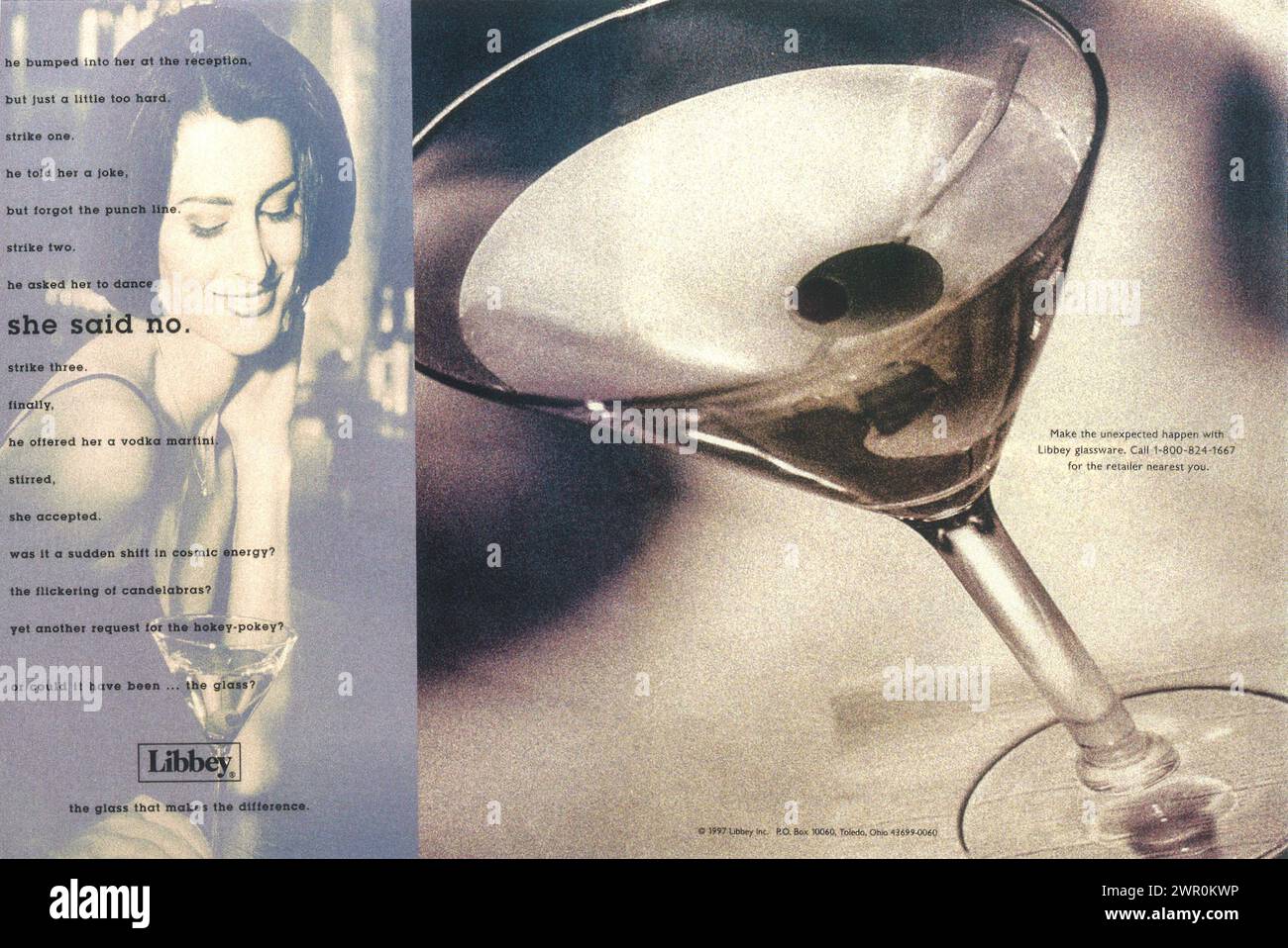 1997 Libbey ad Stock Photo