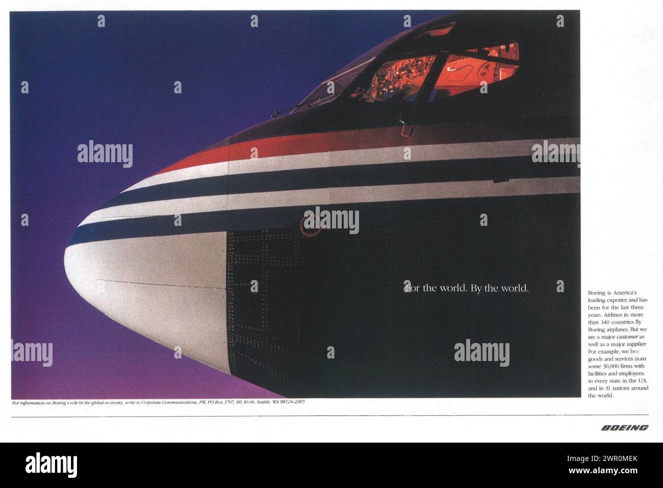 1993 Boeing print ad Stock Photo