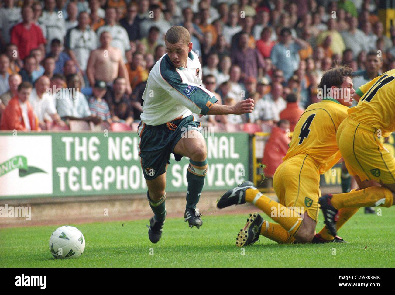 Norwich City v Wolverhampton Wanderers at Carrow Road. 9/8/97 0-2 Jamie Smith Stock Photo