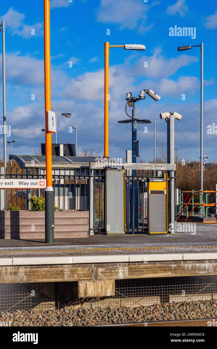 Diesel powered passenger commuter station Stratford upon Avon Parkway Warwickshire England UK Stock Photo