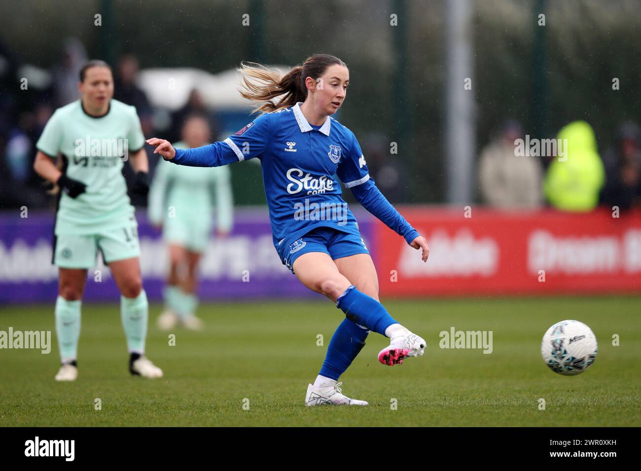 Everton's Clare Wheeler in action during the Adobe Women's FA Cup
