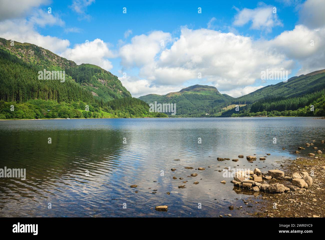 scenery of Loch Lomond at highlands in scotland, united kingdom Stock Photo