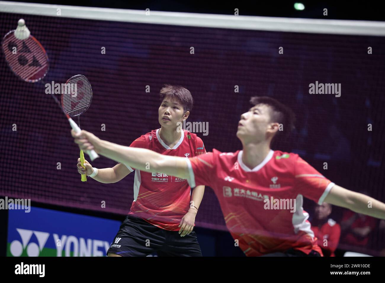 Paris, France. 10th Mar, 2025. Feng Yanzhe/Huang Dongping(L) of China