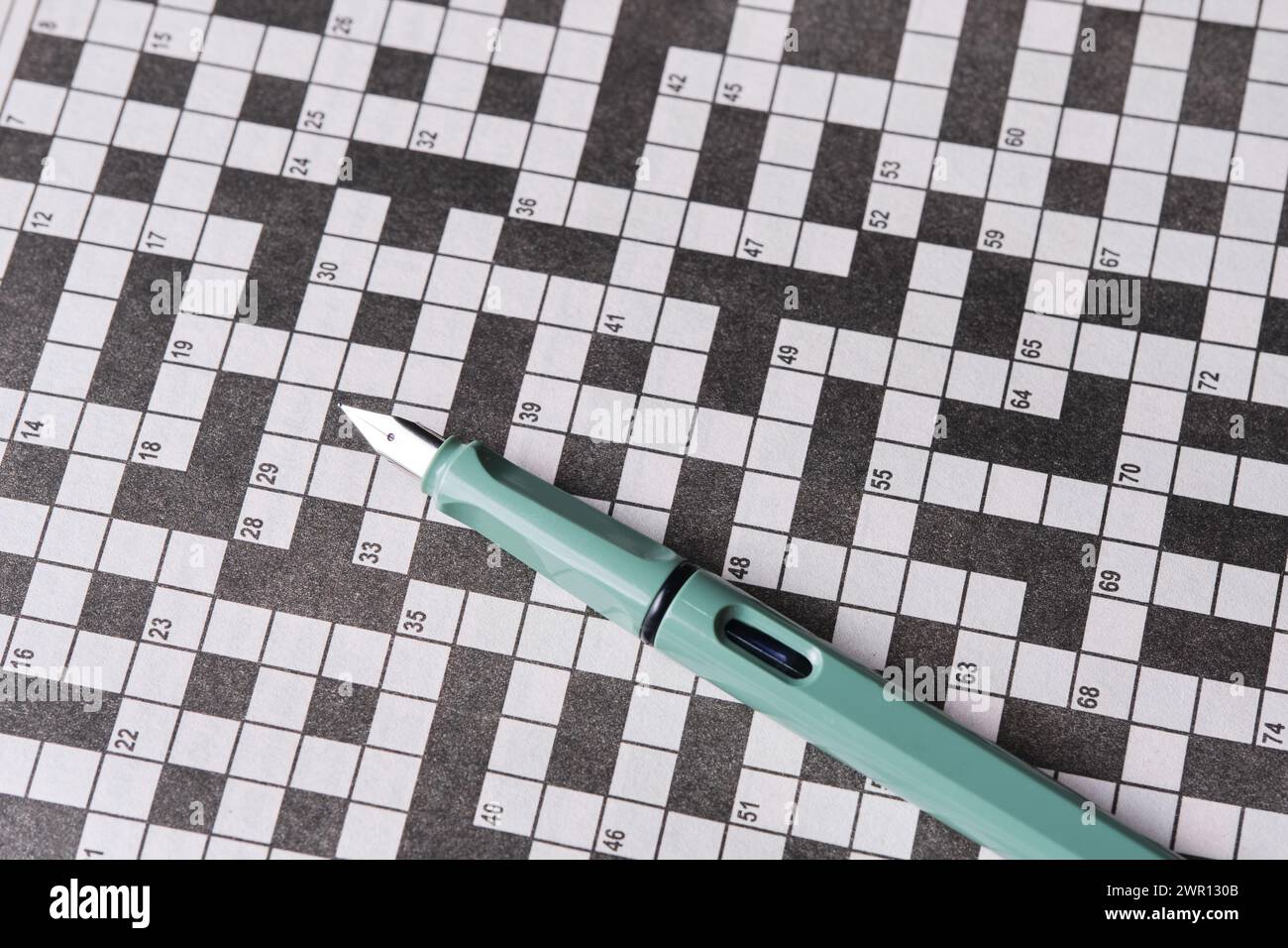 Fountain pen is lying crossword puzzle sheet Stock Photo Alamy Fountain pen is lying crossword puzzle sheet Stock Photo Alamy