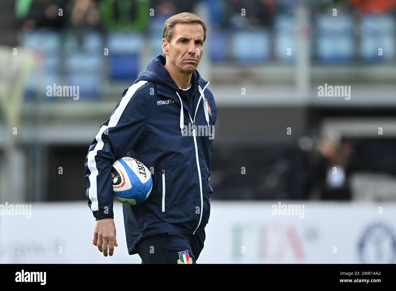 Quesada Rugby Gonzalo Quesada Head coach of Italy attends the warm up during the Six ...