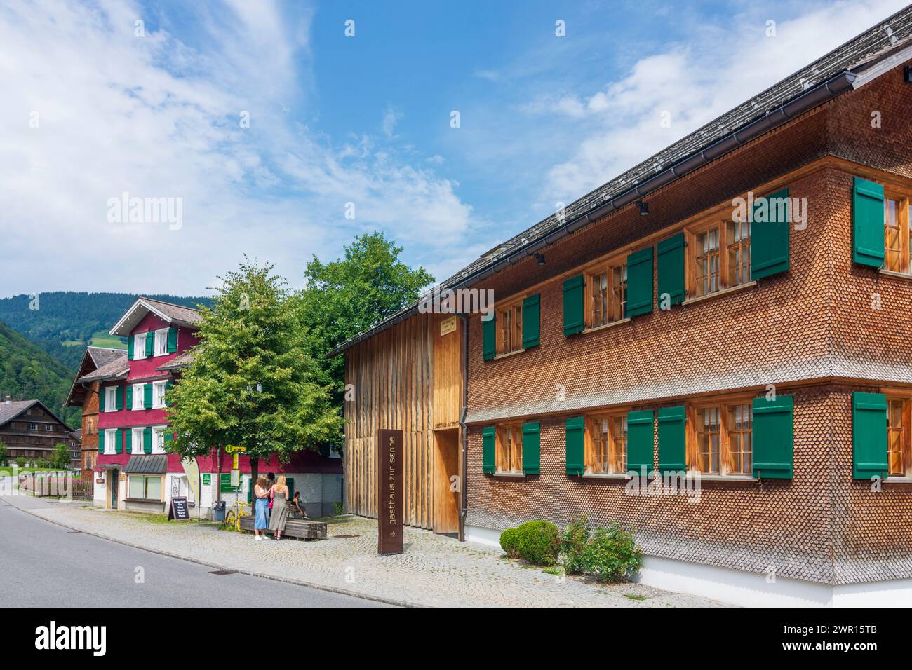 Mellau: inn Gasthaus zur Sonne in Bregenzerwald (Bregenz Forest), Vorarlberg, Austria Stock Photo