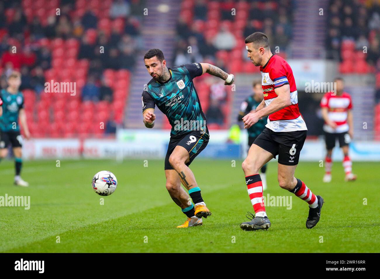 Eco Power Stadium, Doncaster, England 9th March 2024 Courtney BakerRichardson (9) of Crewe