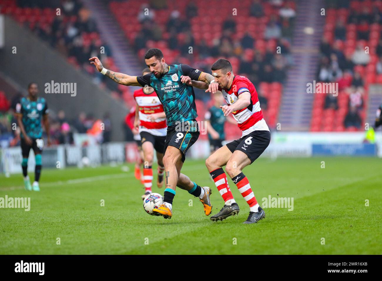 Eco Power Stadium, Doncaster, England 9th March 2024 Courtney BakerRichardson (9) of Crewe