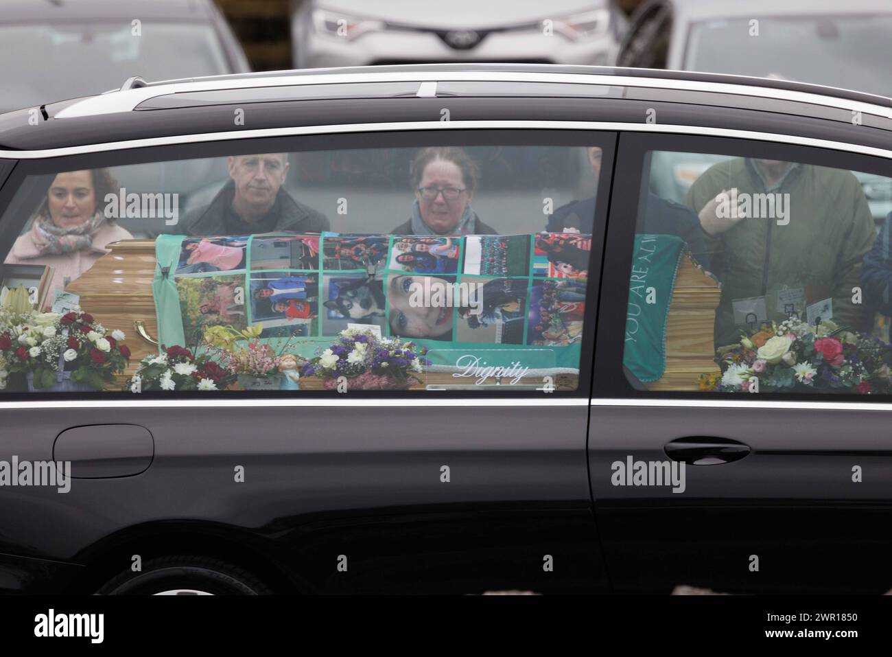 The funeral cortege of 12-year-old Saoirse Ruane makes its way to ...
