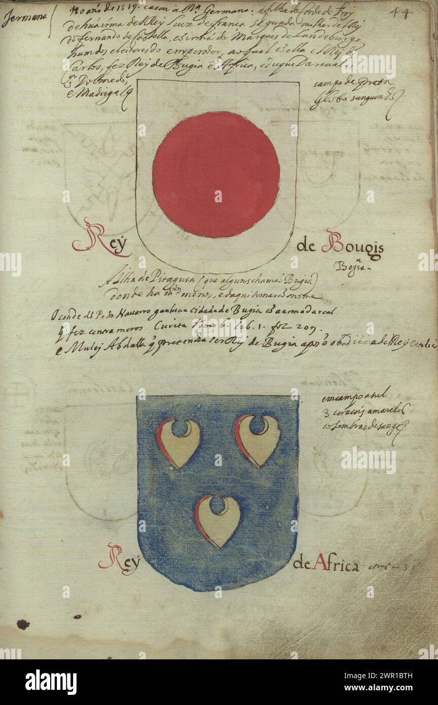King of Bougis (Bogia) and King of Africa Coat of Arms Stock Photo - Alamy