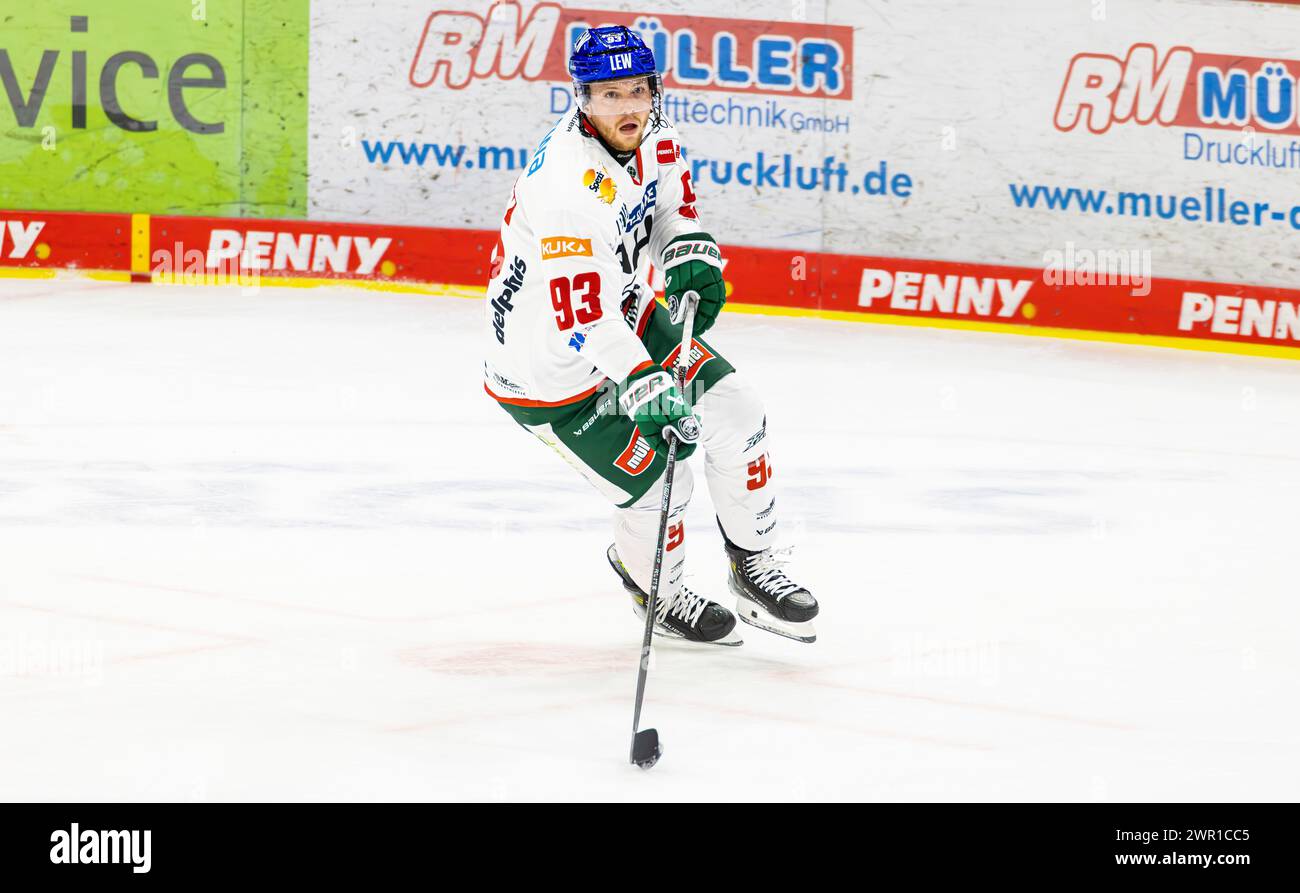 Schwenninger Wild Wings - Augsburger Panther, Helios Arena, Penny DEL, Hauptrunde: #93 Simon Sezemsky, Verteidiger Augsburger Panther. (Villingen-Schw Stock Photo