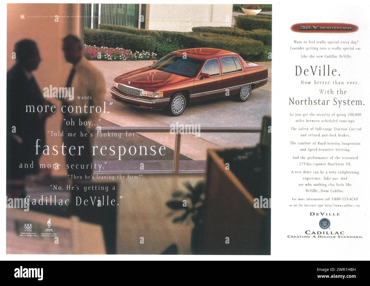 1996 Cadillac DeVille with Northstar systemprint ad Stock Photo