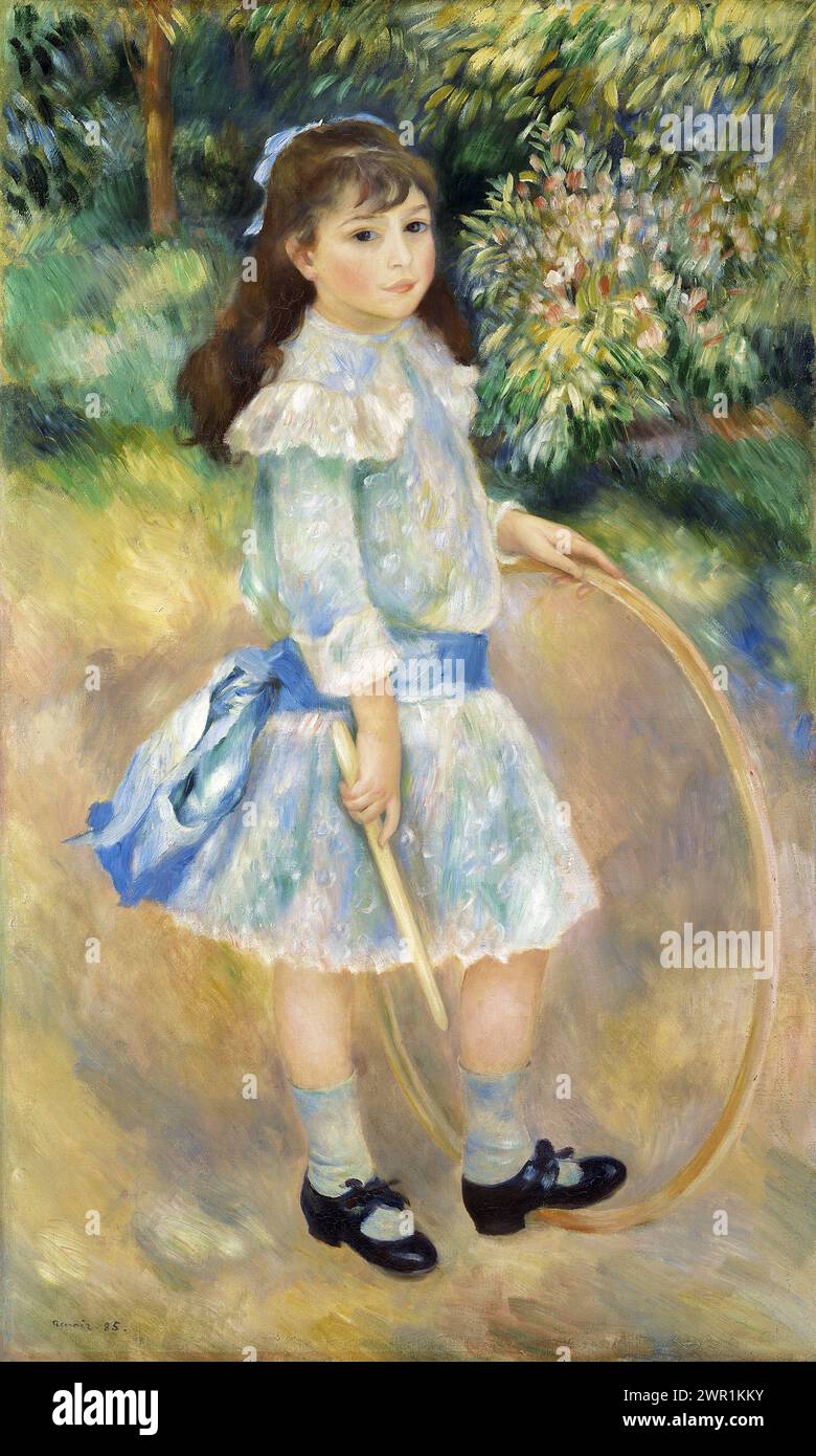 Auguste Renoir, Girl with a Hoop, French, 1841 - 1919, 1885, oil on canvas, Chester Dale Collection Stock Photo