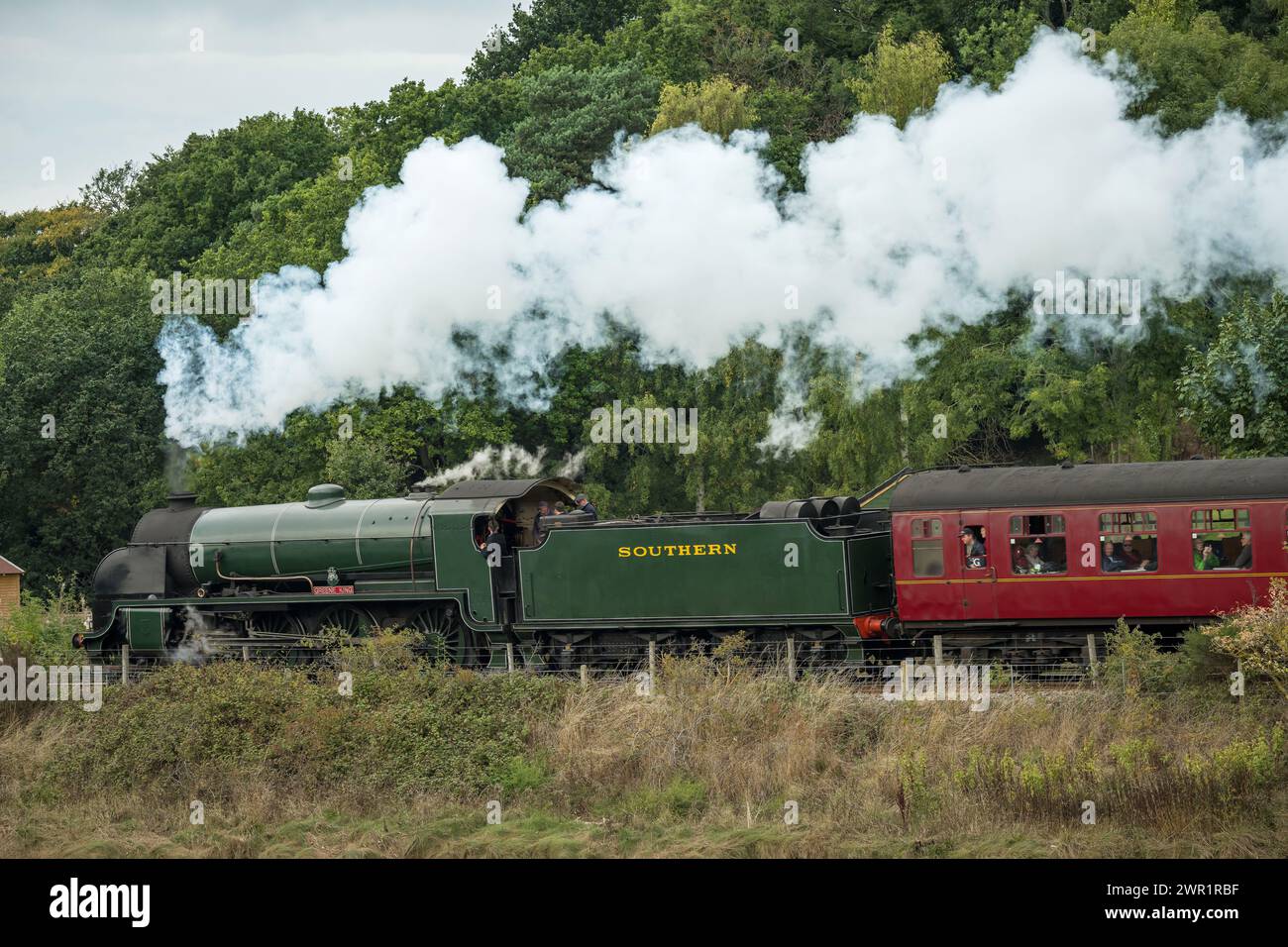 Steam Railway journey at Larpool, Whitby Yorkshire UK Stock Photo