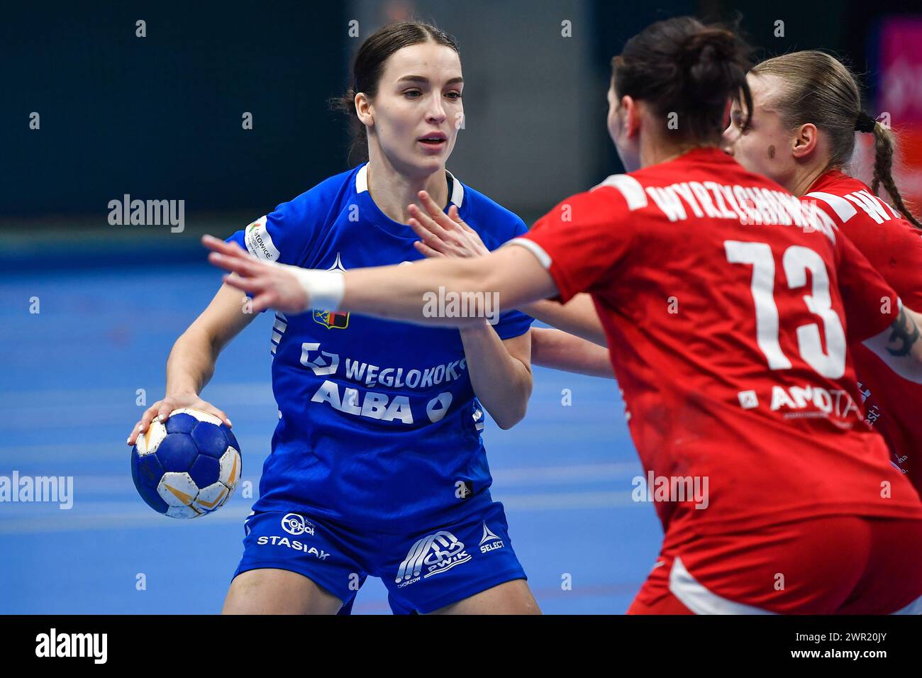 2024.03.10 Chorzow Pilka reczna Centralna Liga Pilki Recznej Kobiet Sezon 2023/2024 KPR Ruch Chorzow - SPR Sosnica Gliwice N/z Aleksandra Salisz Foto Marcin Bulanda/PressFocus 2024.03.10 Chorzow Handball Women Polish Central League Season 2023/2024 KPR Ruch Chorzow - SPR Sosnica Gliwice Aleksandra Salisz Credit: Marcin Bulanda/PressFocus Credit: Sipa USA/Alamy Live News Stock Photo